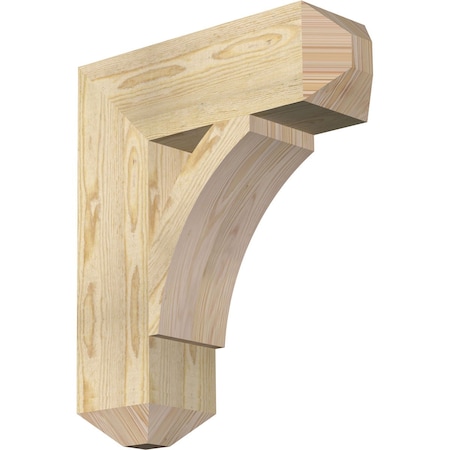 Ekena Millwork Thorton Craftsman Rough Sawn Bracket, Douglas Fir, 6"W x 20"D x 24"H BKT06X20X24THR04RDF